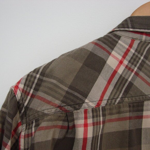 Ralph Lauren Denim & Supply Plaid Shirt Western Brown Tan Red XXL Extra Large - Picture 13 of 13